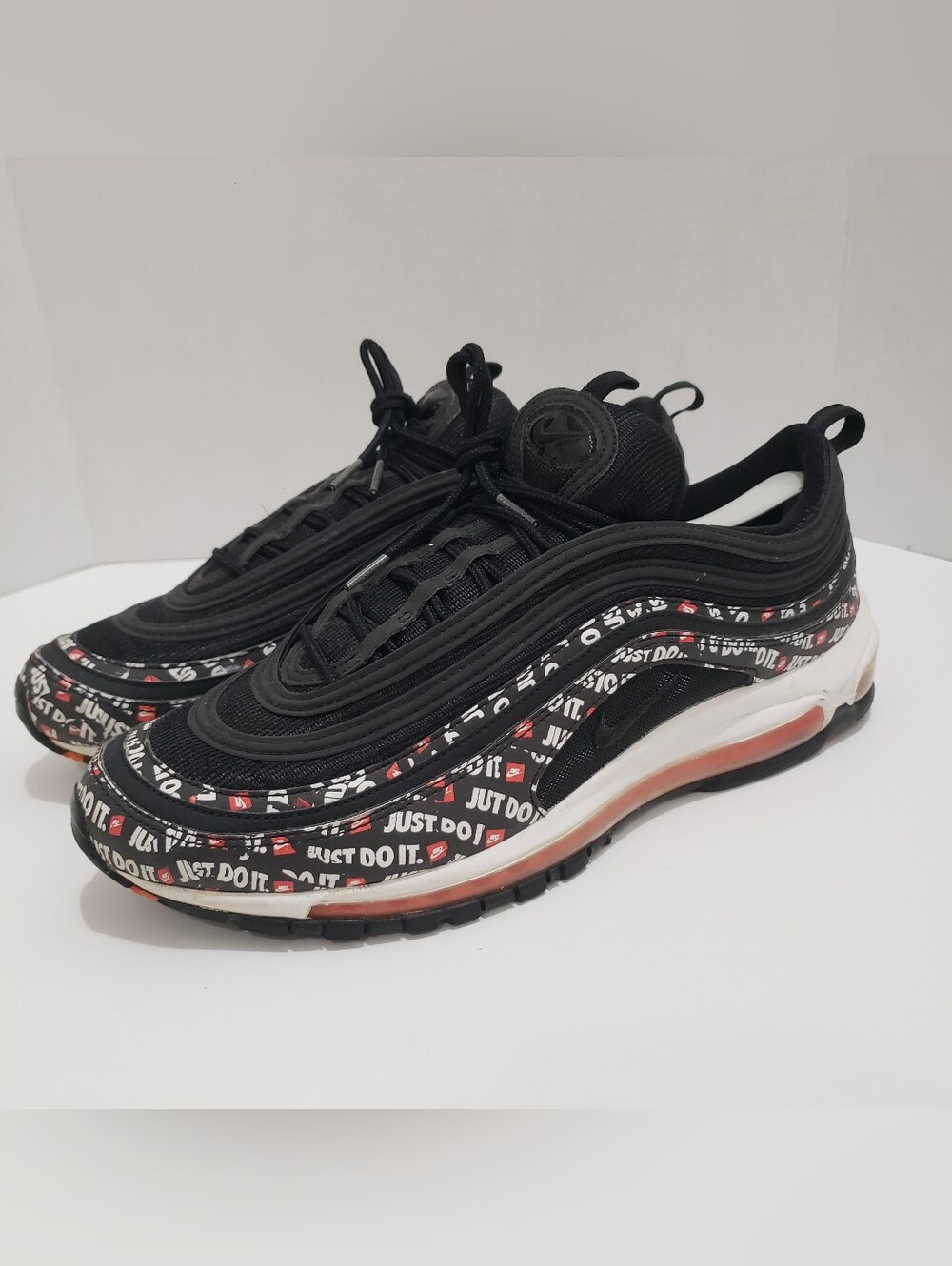 Nike Air Max 97 Just Do It JDI Black Orange AT8437-001 Men’s Size 13 Maintained